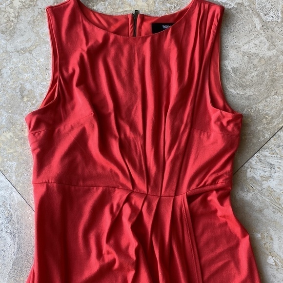Mossimo for TargetOrange Red dress with cinching at waist and zipper along back - Picture 3 of 7
